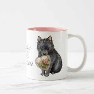 Tasse 2 Couleurs Maman de coeur de Schipperke