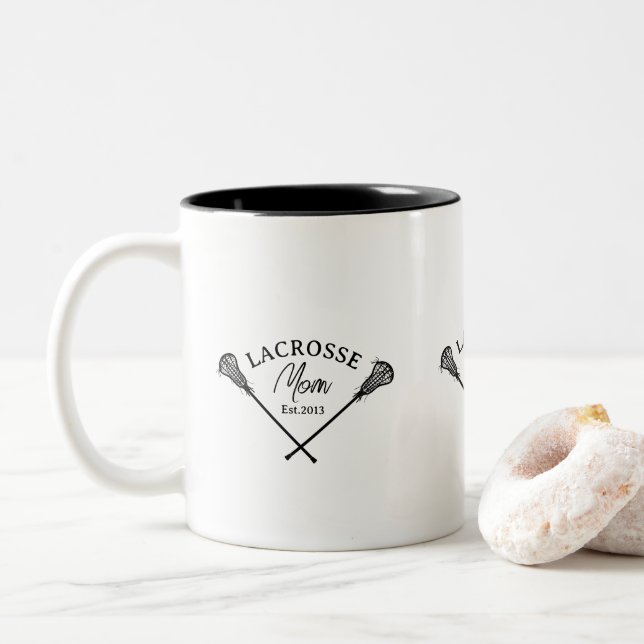 Tasse 2 Couleurs Maman de crosse sur gazon Est (Avec donut)