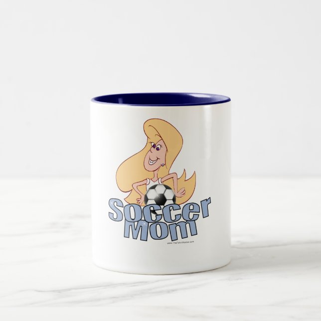 Tasse 2 Couleurs Maman de football (Centre)