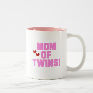 Tasse 2 Couleurs Maman de T-shirts et cadeaux Twins-Pink