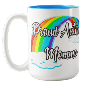 Tasse 2 Couleurs Maman fière de l'autisme Pastel puzzles