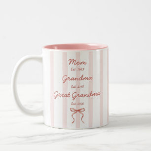 Tasse 2 Couleurs Maman Grand-mère Arrière-grand-mère Dates personna