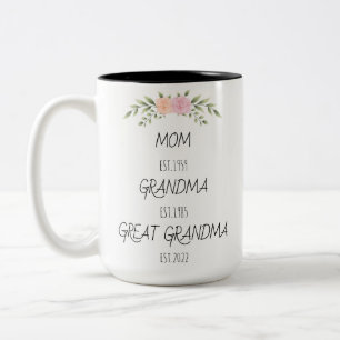 Tasse 2 Couleurs Maman Grand-mère Grand-mère Est Personnalisée Anné