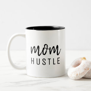 Tasse 2 Couleurs Maman Hustle   Fête des Mères Moderne Design