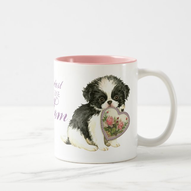 Tasse 2 Couleurs Maman japonaise du coeur (Droit)