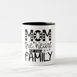 Tasse 2 Couleurs Maman le coeur de la famille
