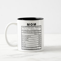 Maman Nutrition Facts Statistiques Drôle