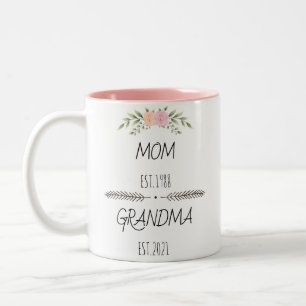 Tasse 2 Couleurs Maman personnalisée Grandma est personnalisée Anné