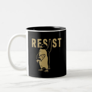 Tasse 2 Couleurs Manchots résistent Manchots protestent contre les 