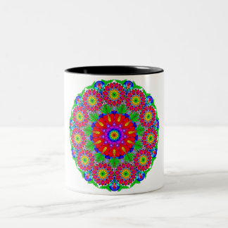 Tasse 2 Couleurs Mandala du jardin du printemps