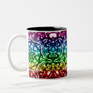 Tasse 2 Couleurs Mandala étoile arc-en-ciel Tie Dye
