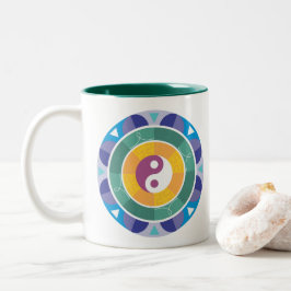 Tasse 2 Couleurs Mandala Spirituelle Couleurs arc-en-ciel chinois Y
