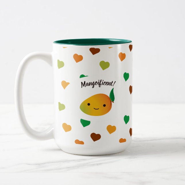 Tasse 2 Couleurs Mango mignon et drôle (Gauche)