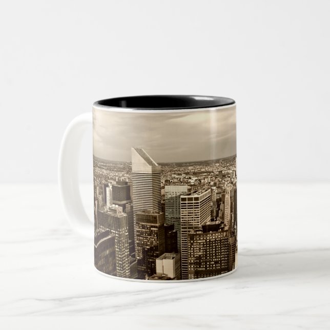 Tasse 2 Couleurs Manhattan New York City (Devant gauche)