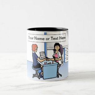 Tasse 2 Couleurs Manicuriste Personnalisé Nail Tech - Dessin Femme