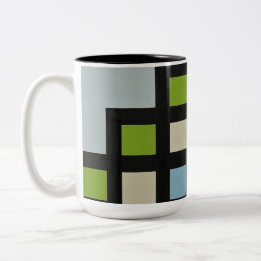 Tasse 2 Couleurs 【mapper #3】マグ 幾何学 モダン 抽象画