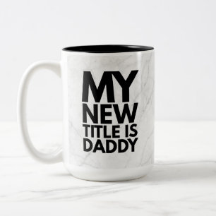 Tasse 2 Couleurs Marbre moderne tendance Nouveau papa