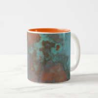 Marbre turquoise et rouille Abstrait
