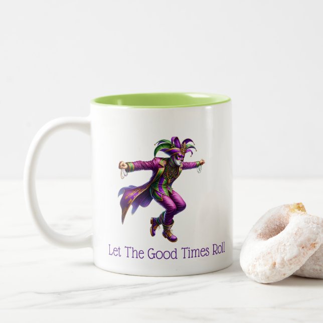 Tasse 2 Couleurs Mardi Gras  (Avec donut)