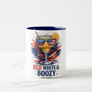 Tasse 2 Couleurs Marguerite Patriotique Rouge Blanc Alcoolisée Quat
