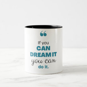 Tasse 2 Couleurs Mariage de citation moderne bleu