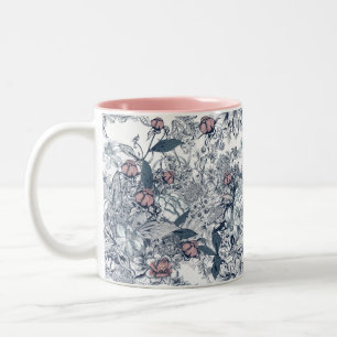 Tasse 2 Couleurs Mariage sur le thème du motif vintage français Toi