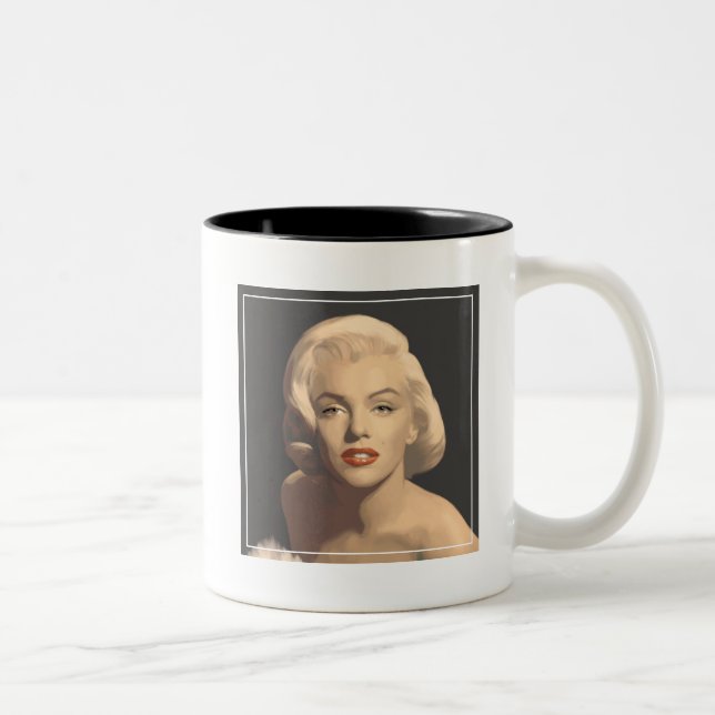 Tasse 2 Couleurs Marilyn grise graphique (Droit)