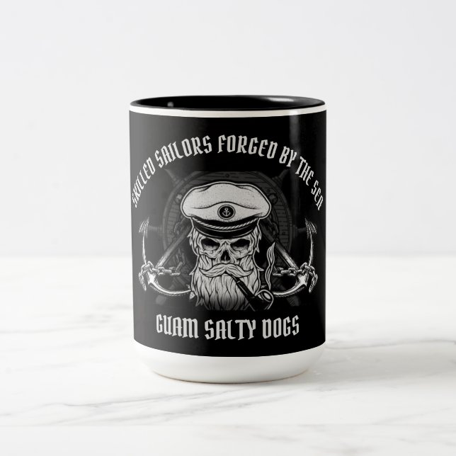 TASSE 2 COULEURS MARINS DE GUAM COMPÉTENTS / CHIENS DE VENTE (Centre)