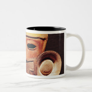 Tasse 2 Couleurs Masque humain, de Teotihuacan
