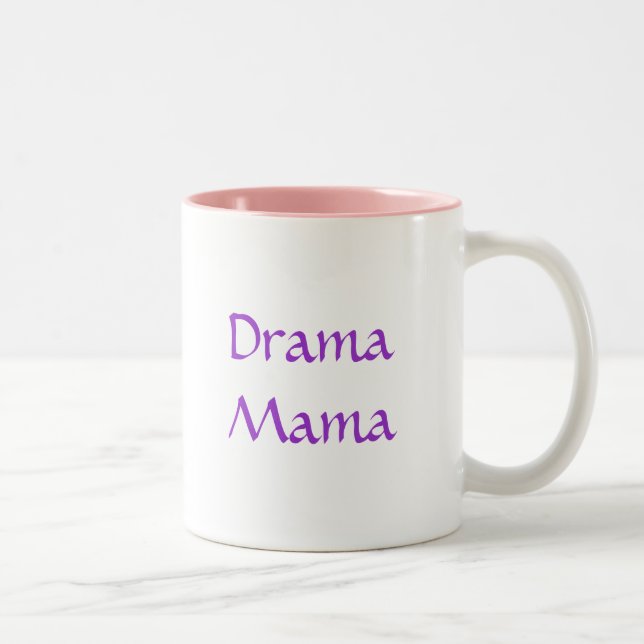 Tasse 2 Couleurs Masques de marche en pastel de drame, maman de (Droit)