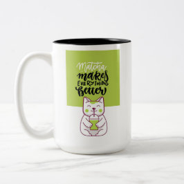 Tasse 2 Couleurs Matcha cat funny cup