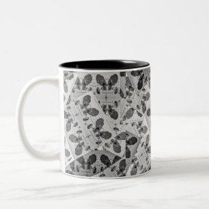 Tasse 2 Couleurs Maths patchwork noir et blanc