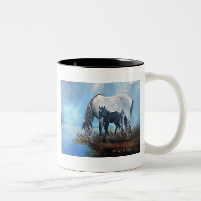 Tasse 2 Couleurs Matin de mustang (Droit)