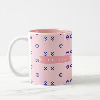 Tasse 2 Couleurs Mauvais Œil Rose Personnalisé Cadeau Personnalisé 