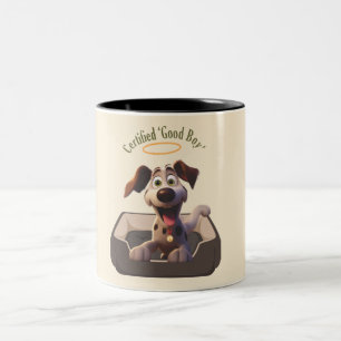 Tasse 2 Couleurs Médaille gagnante 'Bon Chien'