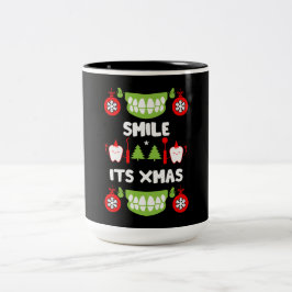 Tasse 2 Couleurs Médecin dentaire Xmas