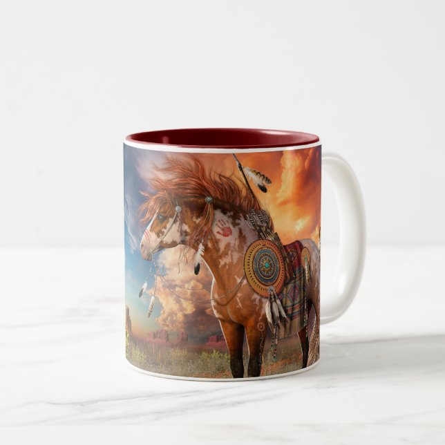 Tasse 2 Couleurs Médecine Cheval Musique (Devant droit)