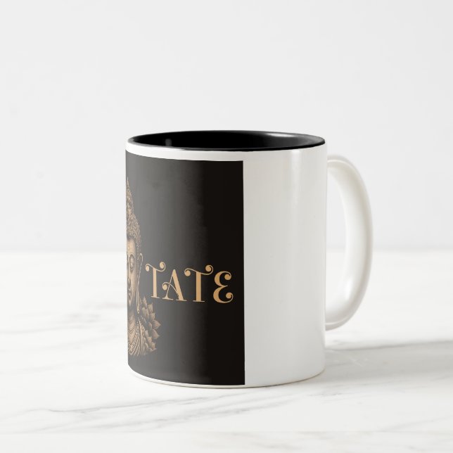 Tasse 2 Couleurs Méditations de bouddha (Devant droit)