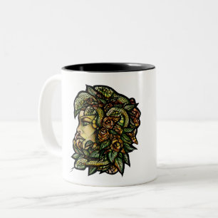 Tasse 2 Couleurs Medusa Serpents Verts Gorgone