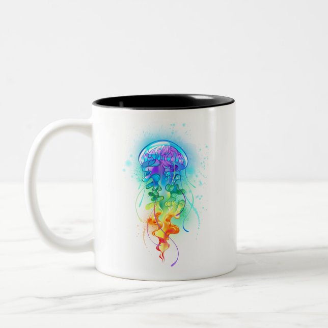 Tasse 2 Couleurs Méduse arc-en-ciel (Gauche)