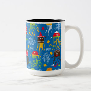 Tasse 2 Couleurs Méduse et poulpe