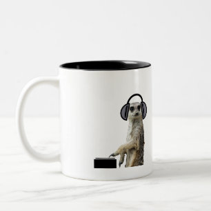 Tasse 2 Couleurs Meerkat frais génial DJ
