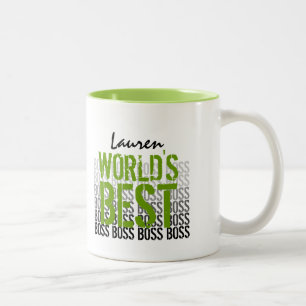 Tasse 2 Couleurs Meilleur bac à lettres vert du monde 013
