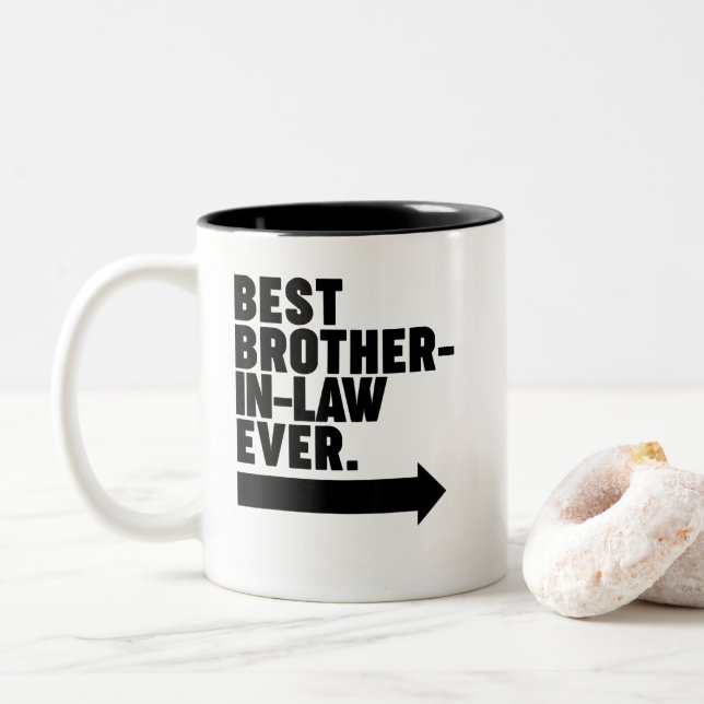 Tasse 2 Couleurs Meilleur beau-frère (Avec donut)