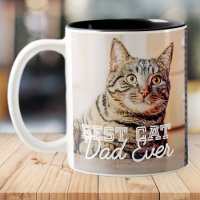 Meilleur Chat Papa Jamais une photo personnalisée 