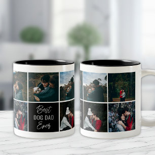Tasse 2 Couleurs Meilleur Chien Papa Jamais Personnalisé Photo Café