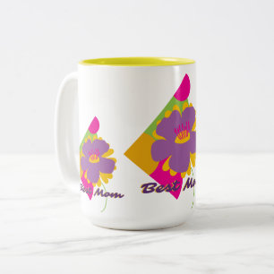 Tasse 2 Couleurs Meilleur design coloré tendance pour maman