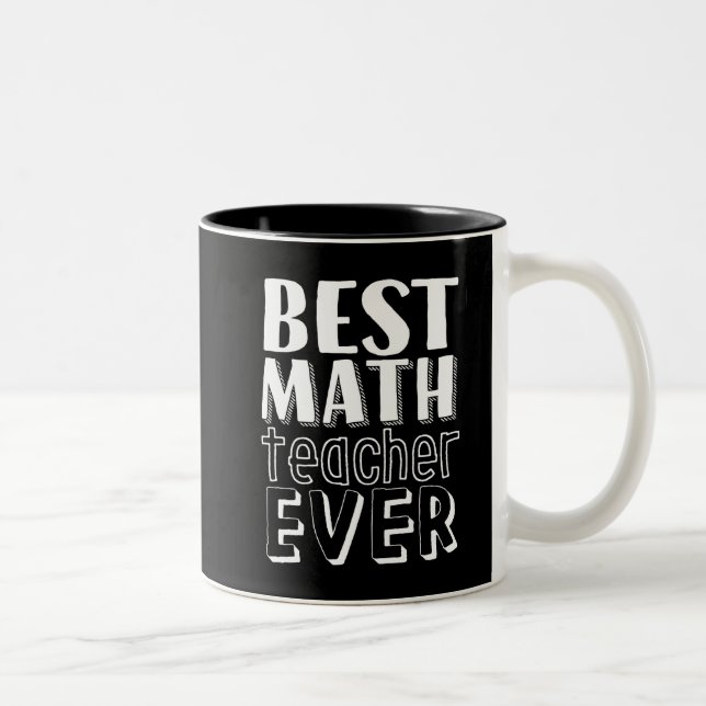 Tasse 2 Couleurs Meilleur enseignant en mathématiques toujours Ense (Droit)