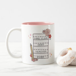 Tasse 2 Couleurs Meilleur enseignant sur mesure