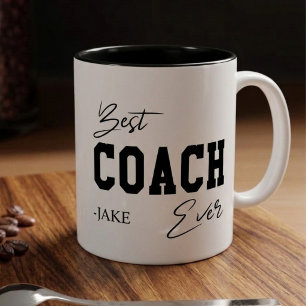Tasse 2 Couleurs Meilleur entraîneur jamais Cadeau personnalisé de 